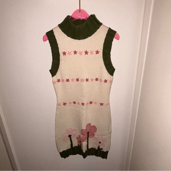 Danielle Guizio Green and White Floral Dress - Picture 3 of 7